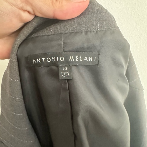 VINTAGE 90’s ANTONIO MELANI Gray Suit Jacket - Picture 2 of 9